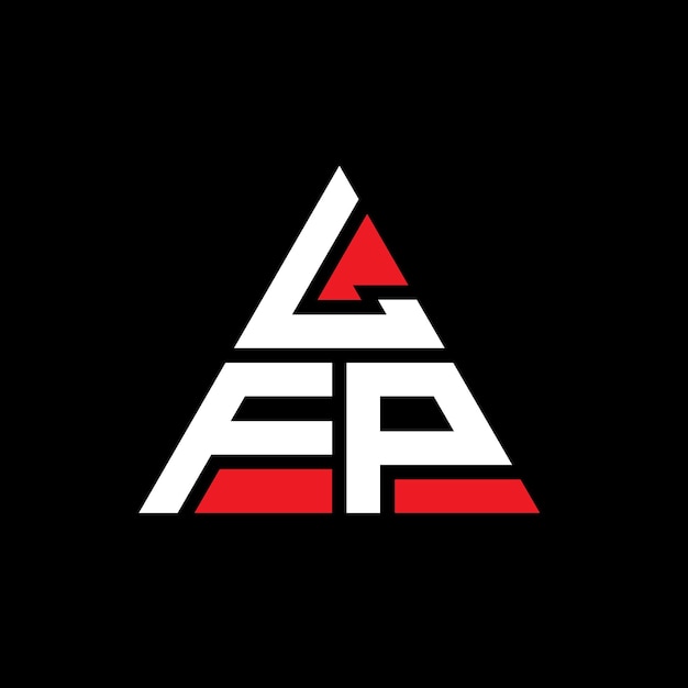 LFP triangle letter logo design with triangle shape LFP triangle logo design monogram LFP triangle vector logo template with red color LFP triangular logo Simple Elegant and Luxurious Logo