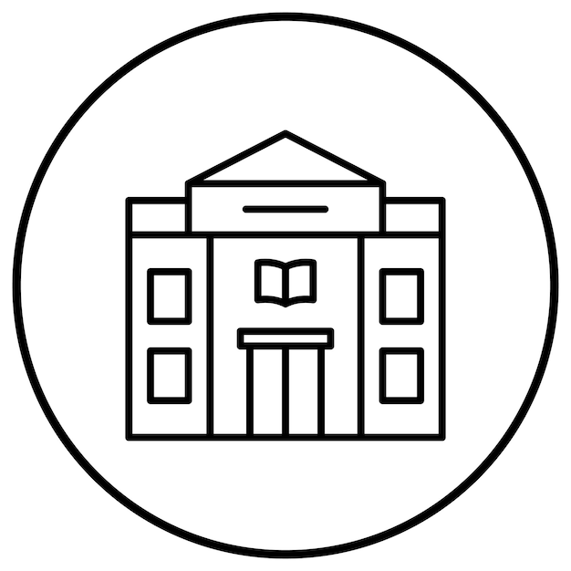 library building vector icon can be used for library iconset