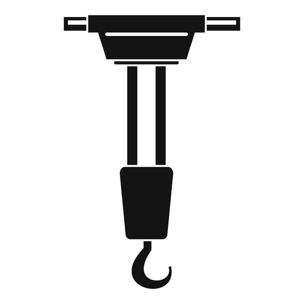 Lifting crane icon Simple illustration of lifting crane vector icon for web design isolated on white background