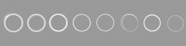 Light circle white swirl Curved white line light effect Darkening of the moon Flash vector