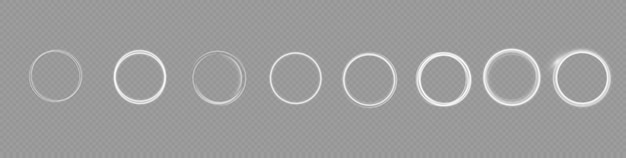 Light circle white swirl Curved white line light effect Darkening of the moon