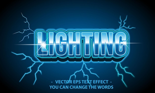 lighting text with effect illustration