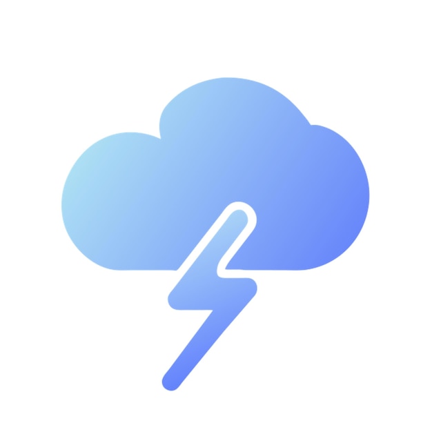 lightning icon colored shapes gradient