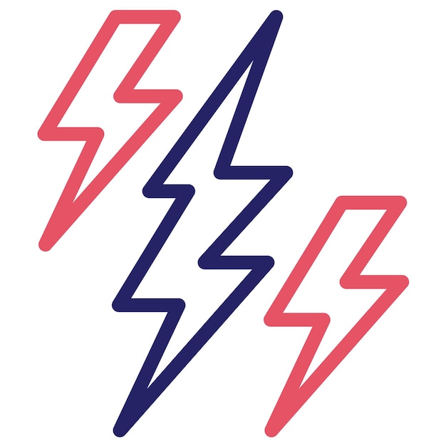 Lightning vector icon illustration of Weather iconset
