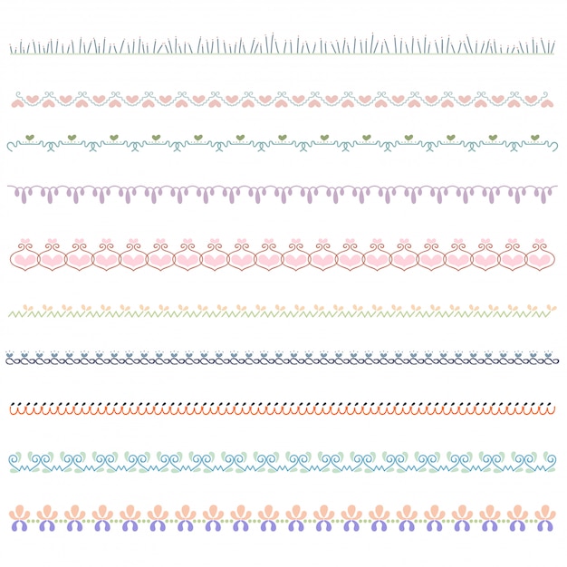 line border set and scribble design element.
