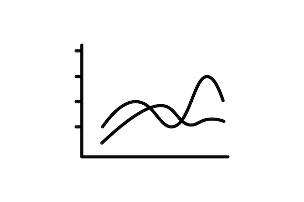 line chart icon Icon related to graph and seo suitable for web site app user interfaces printable etc line icon style simple vector design editable