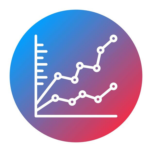 Line Chart icon vector image Can be used for Business Performance