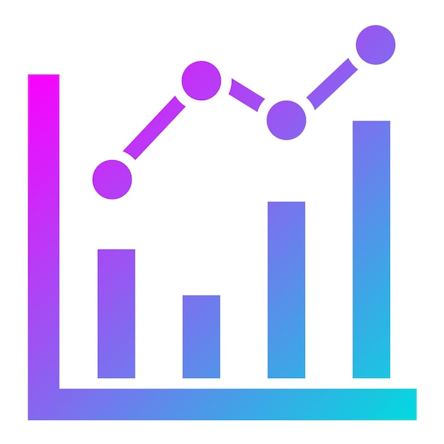 Line chart Vector Icon Design Illustration
