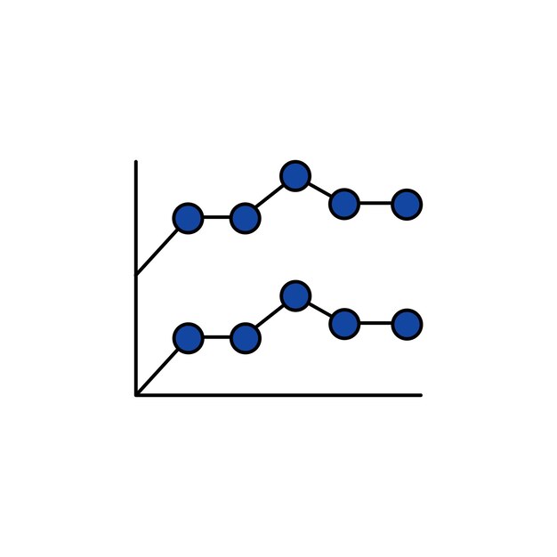 line chart vector type icon