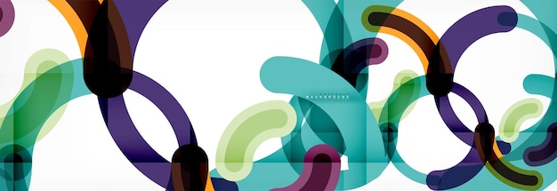 Line design circles abstract background