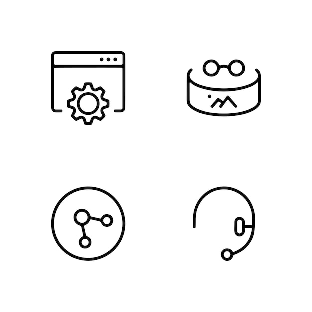 line icons related to video games gaming technology gadget esport