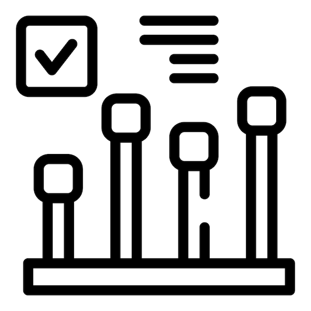 Line illustration of modern control panel with switches