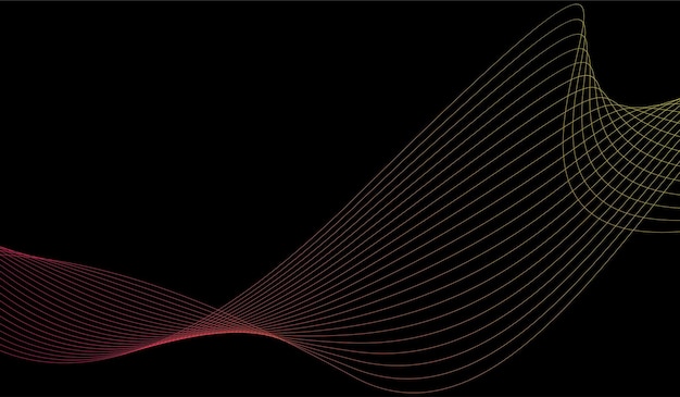Line wave gradient color minimalist style