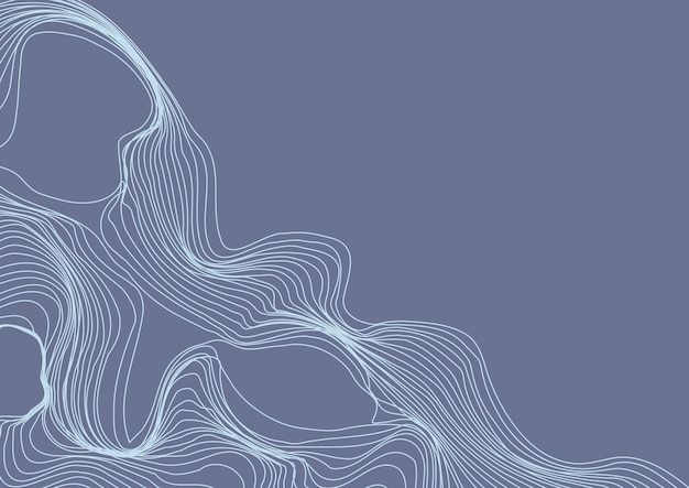 Linear abstraction Background of smooth wavy lines Curved lines create the effect of chaos or terrain