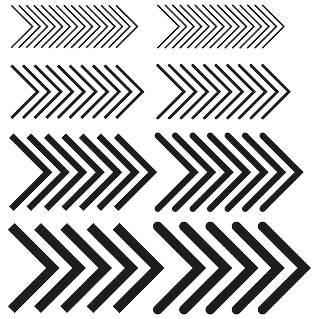 linear arrow icons set vector illustration eps 10 stock image