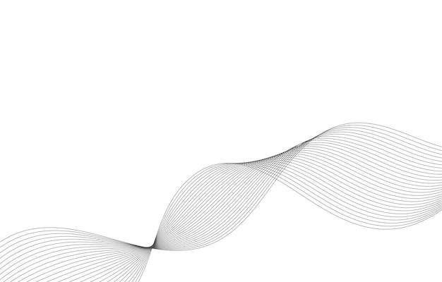 Lines for the Background Black Stripes on a White Background Curved Wavy Line Smooth Stripe