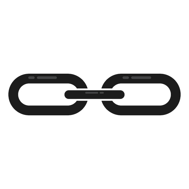 Link flat icon illustration isolated on white background
