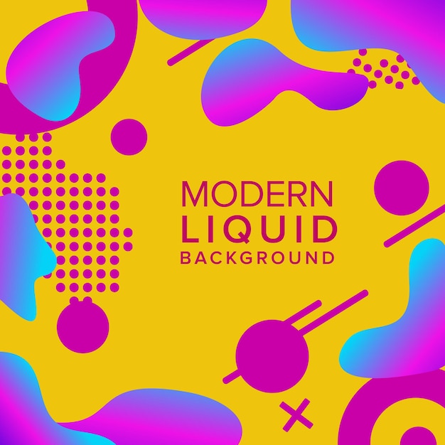 Liquid color background design with trendy shapes composition Futuristic design background for banner poster frame