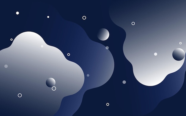 Liquid shapes and forms blobs with gradient color