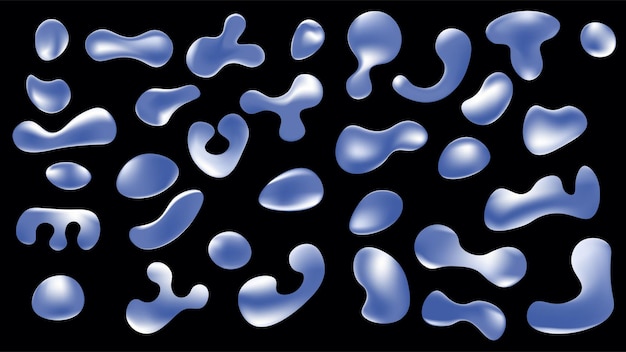 Liquid shapes collection Set of abstract shapes