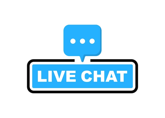 Live chat icon with speech bubble Support service