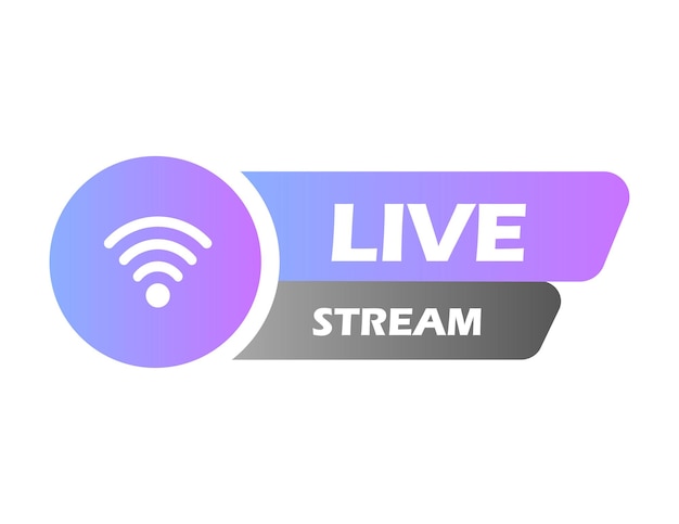 Live stream logo. Live streaming. Vector icon.