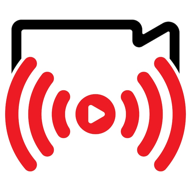 live streaming icon modern vector button design isolated
