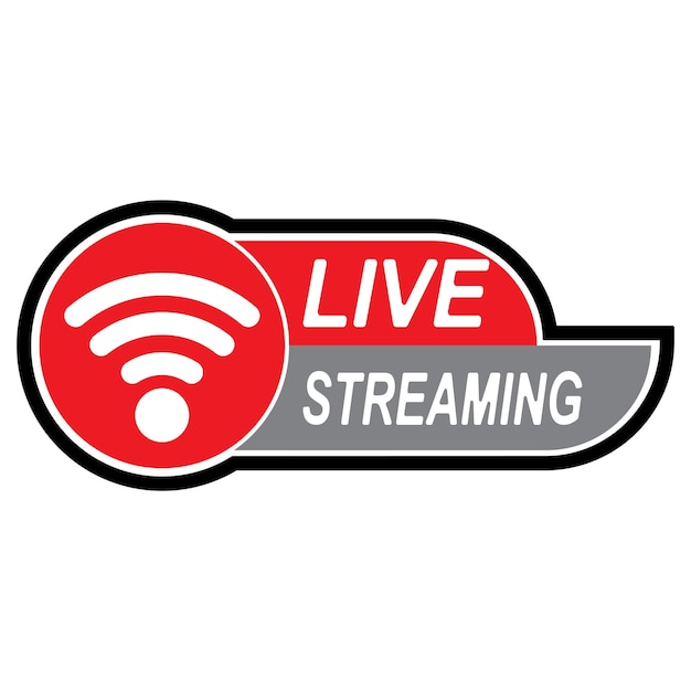 Live streaming icon Modern vector button design isolated