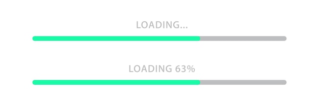 load bar icon loading progress signs download process status symbol speed upload symbols website interface icons green color vector sign