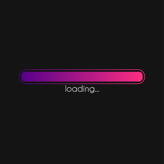 Load bar progress gradient download interface loading sign vector loader concept minimal upload set