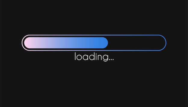 Load bar Progress gradient download interface Loading sign Vector loader concept