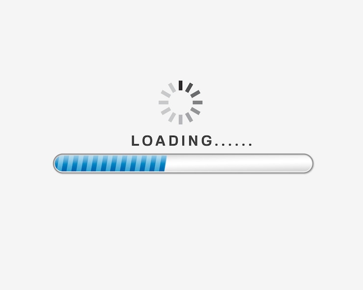 Vector loading bar and bottoms set design