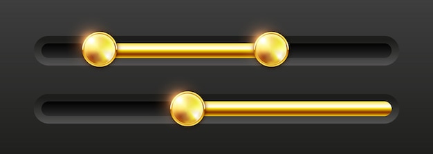Loading bar or Slider bar Vector clipart isolated on white background