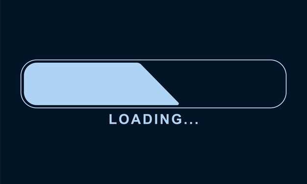 Loading bar, progress doodle element. Vector illustration.