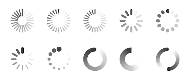 loading circle icon set