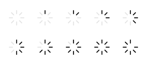 loading indicator vector icon set