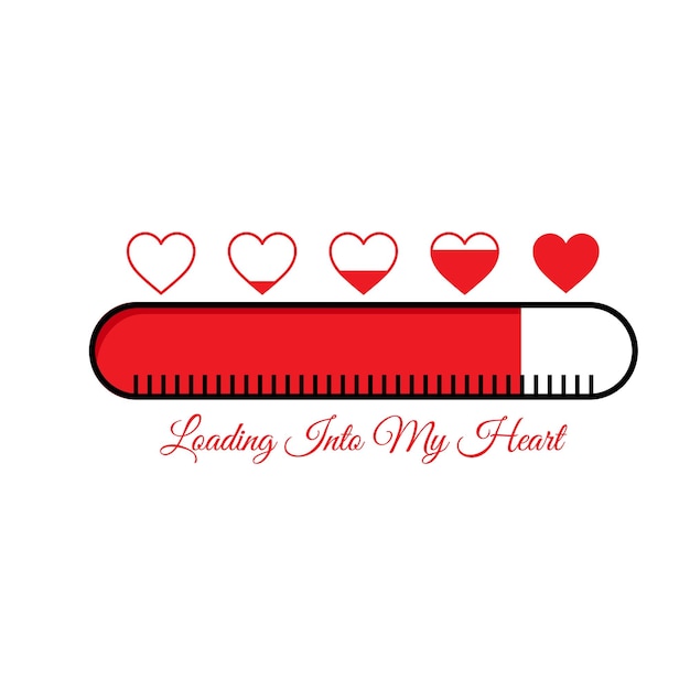 Loading Into My Heart Vector Template Loading Vector Icon