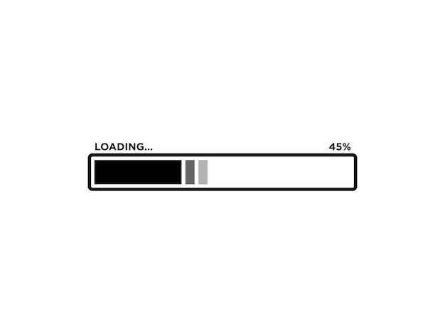 Loading Progress Bar Icon Vector Template