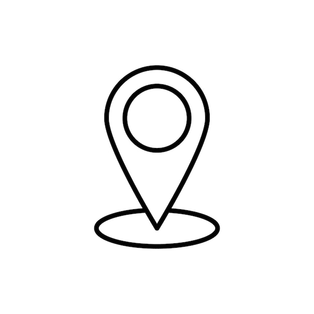 Located icon logo set vector