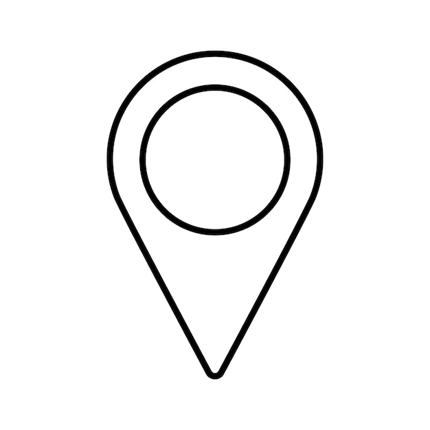 Location geographical position icon Line symbol