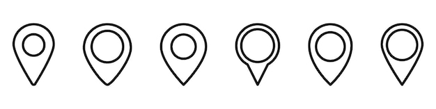 Location pin iconsLocation pin icon collectionVector illustration