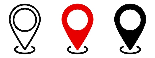 Location pin iconsLocation pin icon collectionVector illustration