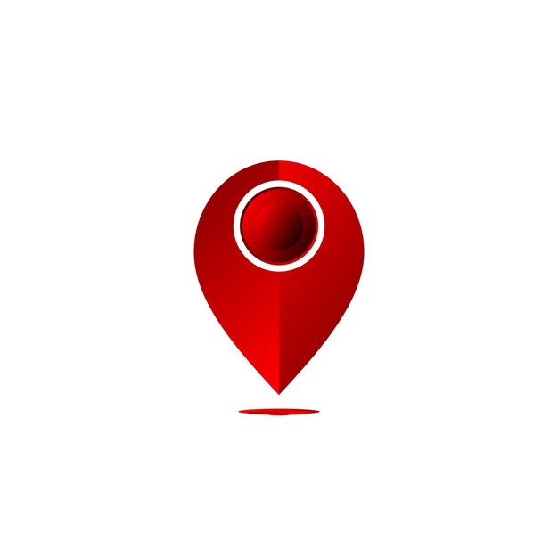 Location pin pointer icon symbol design simple shape vector icon of location point