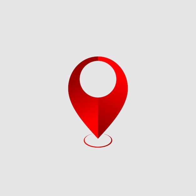 Location pin pointer icon symbol design simple shape vector icon of location point