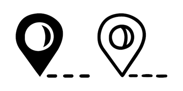 Location pinpoint cartoon doodle Vector