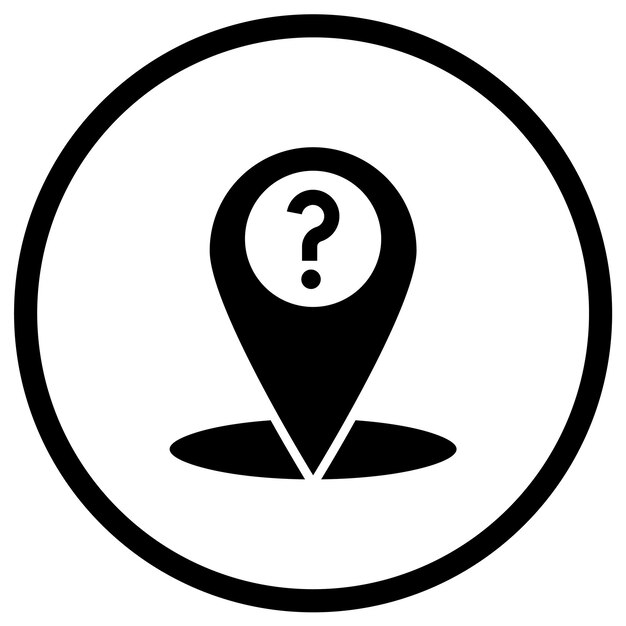 Location Question Vector Icon Design Illustration