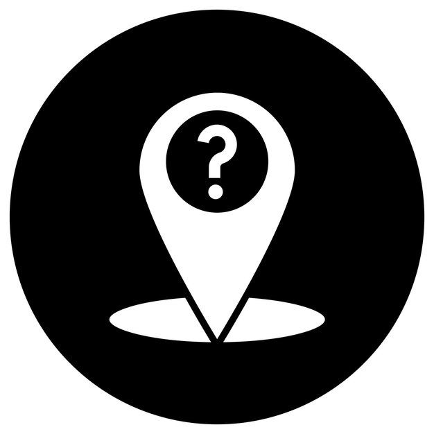 Location Question Vector Icon Design Illustration