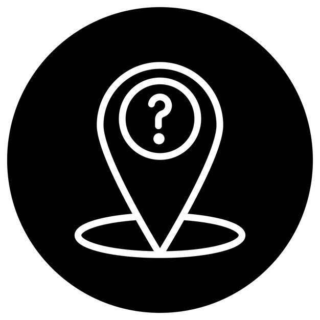 Location Question Vector Icon Design Illustration