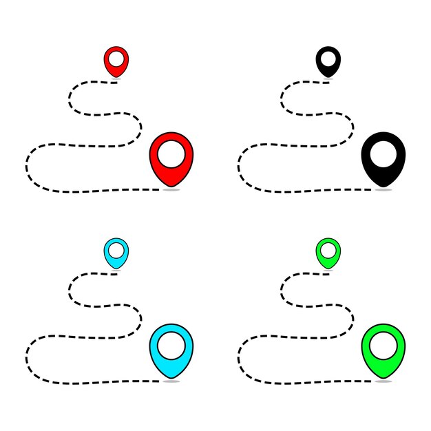 Location To Location Route Wavy Set