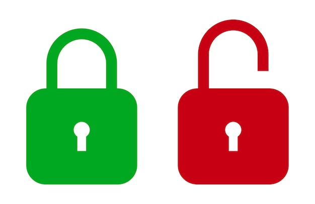 lock and unlock icons
